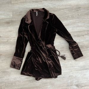 NWOT Free people velvet romper